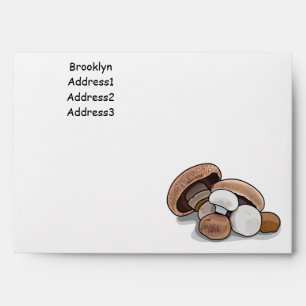Mushroom cartoon illustration envelope