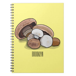 Mushroom cartoon illustration  notebook