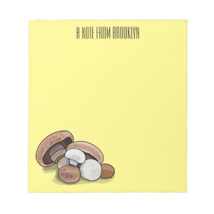 Mushroom cartoon illustration notepad