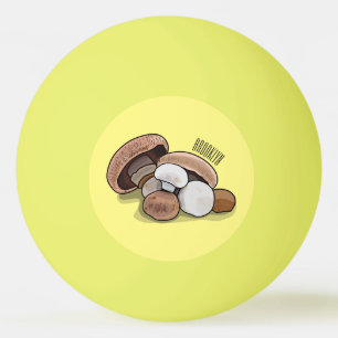 Mushroom cartoon illustration ping pong ball