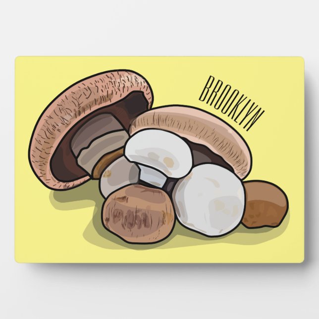 Mushroom cartoon illustration  plaque (Front)