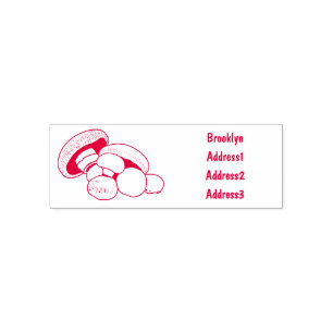 Mushroom cartoon illustration self-inking stamp