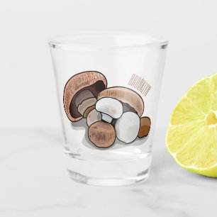 Mushroom cartoon illustration shot glass