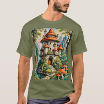 Mushroom Castle Fantasy Dreamscape Tee