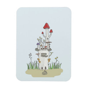 Mushroom castle magnet