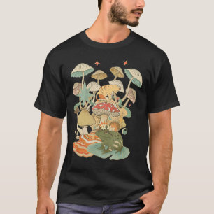 Mushroom Cat Moon Frog Goblincore Aesthetic T-Shirt