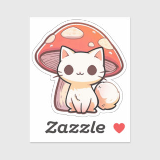 Mushroom Cat Sticker 2