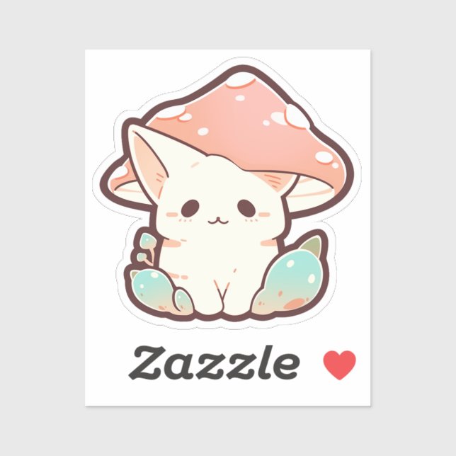 Mushroom Cat Sticker 6 (Sheet)