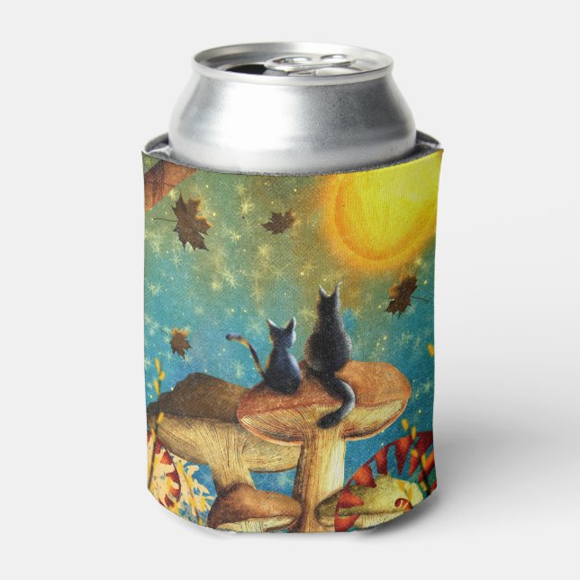 Mushroom Cats  Can Cooler (Can Front)