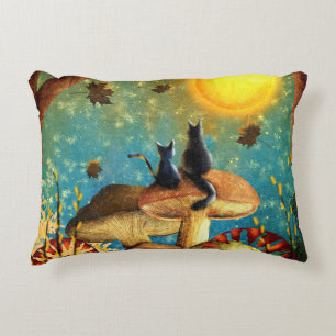 Mushroom Cats Decorative Cushion
