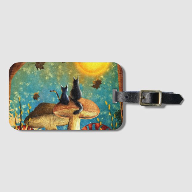 Mushroom Cats  Luggage Tag (Front Horizontal)