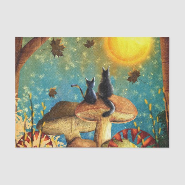 Mushroom Cats  Tissue Paper (Front)