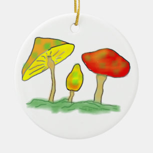 Mushroom Ceramic Tree Decoration