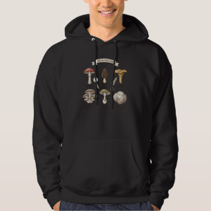 mushroom chart, vintage botanical, mycology shirt