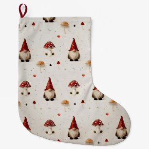 Mushroom christmas  large christmas stocking