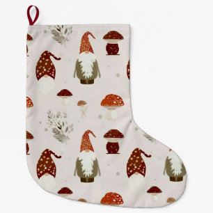 Mushroom christmas  large christmas stocking