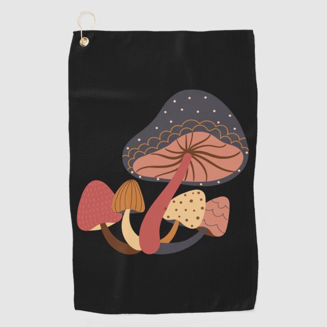 Mushroom Coffee Golf Towel (Front)