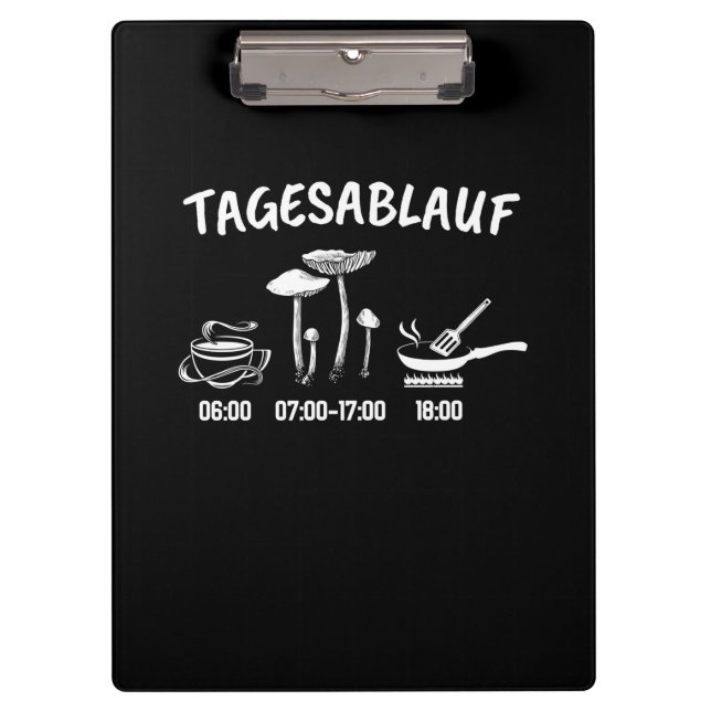 Mushroom Collector Timetable Clipboard (Front)