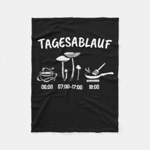 Mushroom Collector Timetable Fleece Blanket