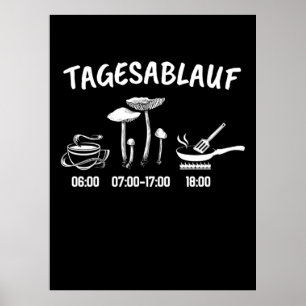 Mushroom Collector Timetable Poster