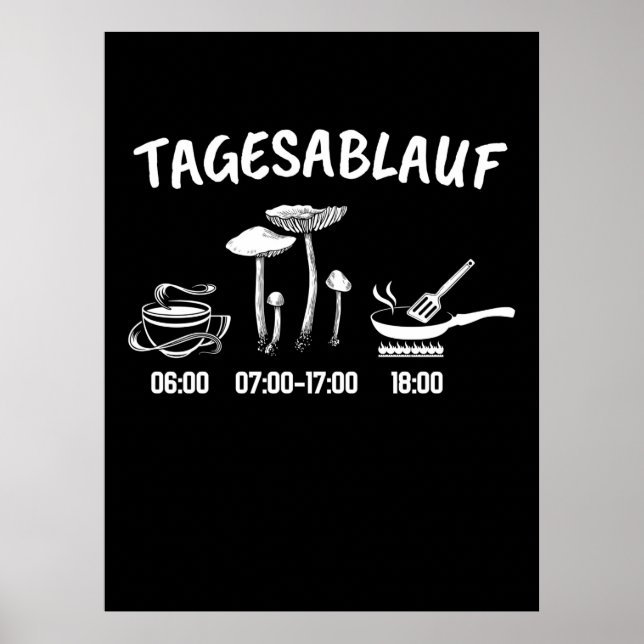 Mushroom Collector Timetable Poster (Front)