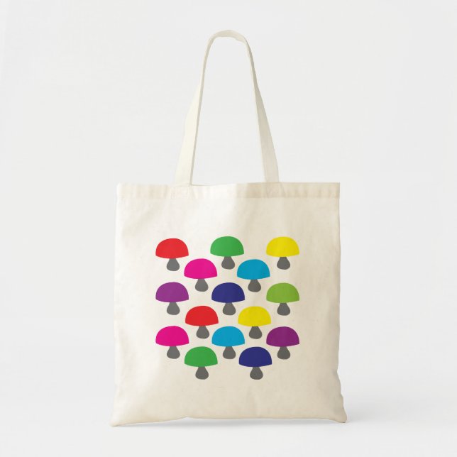 Mushroom Colourful Mushroom Pattern  Tote Bag (Front)