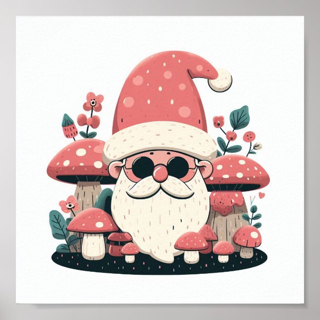Mushroom Core Santa Poster (Front)