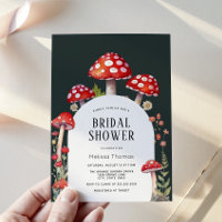 Mushroom Cottage Woodland Bridal Shower Invitation