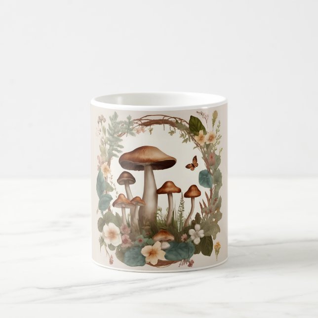 Mushroom Cottagecore Coffee Mug (Center)