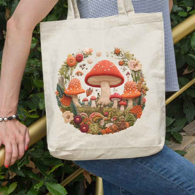 Mushroom Cottagecore Tote Bag (Creator Uploaded)