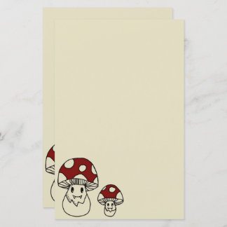 Mushroom cute stationary double sided