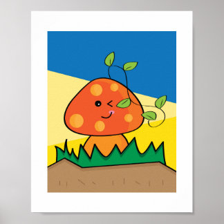 Mushroom Design #3 Illustration Print