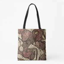Mushroom Design Tote Bag