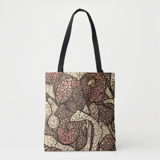 Mushroom Design Tote Bag (Front)