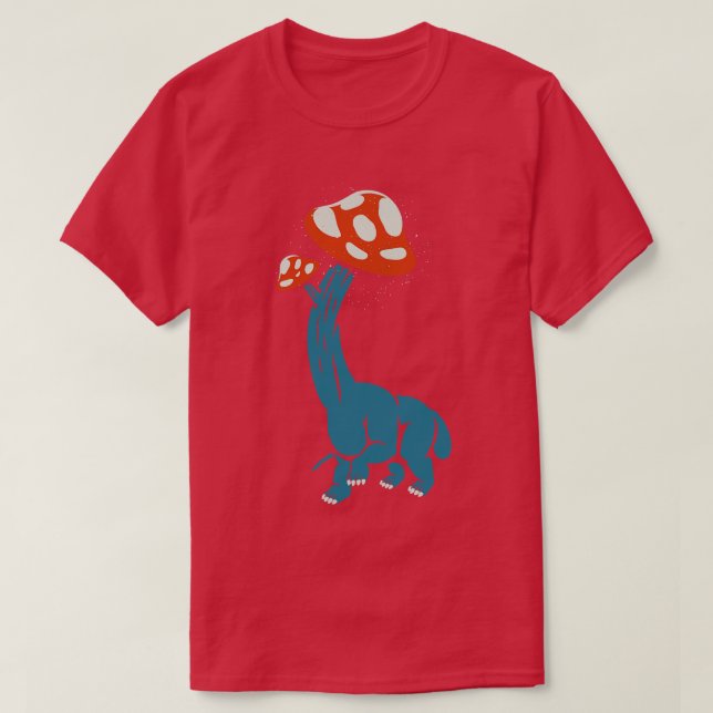 Mushroom Dinosaur Brachiosaurus by Tobe Fonseca T-Shirt (Design Front)
