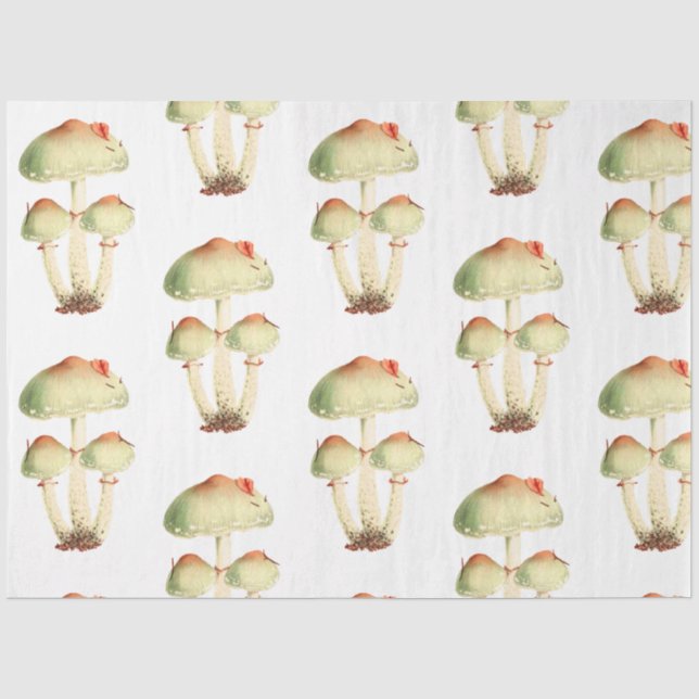 Mushroom Ephemera Design Series #27 Tissue Paper (Front)