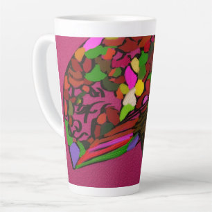 Mushroom Face Character Art Large Mug