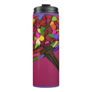 Mushroom Face Character Art Thermal Tumbler