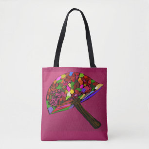 Mushroom Face Character Art  Tote Bag
