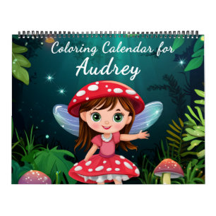Mushroom Fairy Adult Colouring Calendar