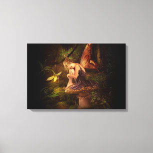 mushroom fairy canvas print