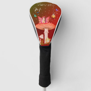 Mushroom Fairy Fantasy Monogram Magical Golf Head Cover