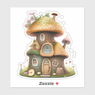 Mushroom Fairy House Sticker