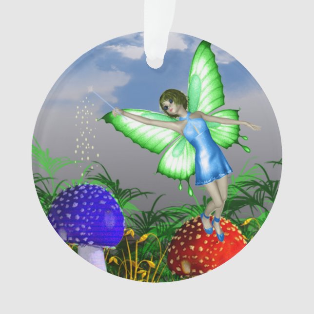 Mushroom Fairy Ornament (Front)