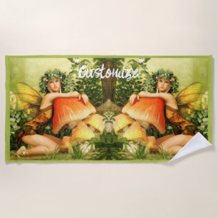 Mushroom fairy Thunder_Cove Beach Towel