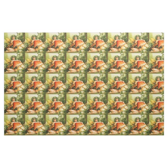 Mushroom fairy Thunder_Cove Fabric (Fat Quarter)