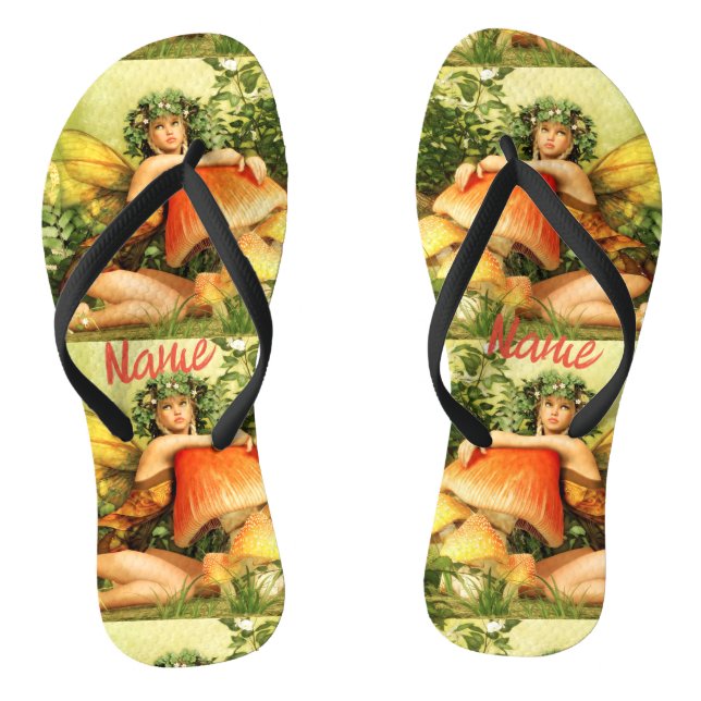 Mushroom fairy Thunder_Cove Flip Flops (Footbed)