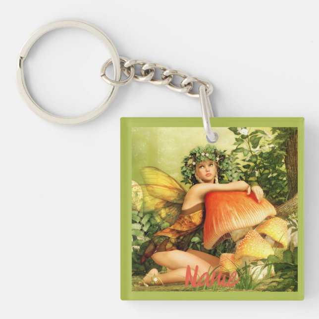 Mushroom fairy Thunder_Cove Key Ring (Front)