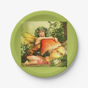 Mushroom fairy Thunder_Cove Paper Plate