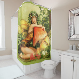 Mushroom fairy Thunder_Cove Shower Curtain